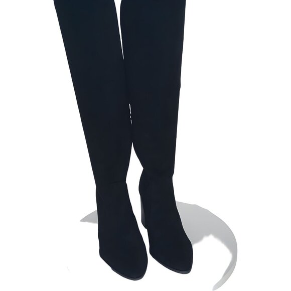 DV Dolce Vita Women's Gollie Black Block-Heel Over Knee Boots Size 6M - Picture 1 of 6